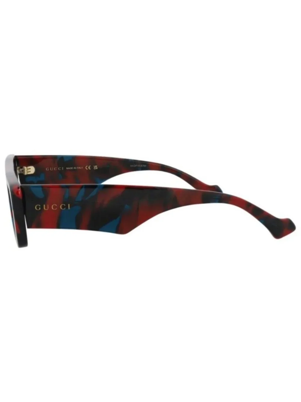 New Gucci Mens Square/Rectangle Havana Havana Blue Fashion Designer Sunglasses
